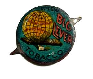 Vintage "Big Lever" Tin Tobacco Tag. Storino's B421   Rarity  E