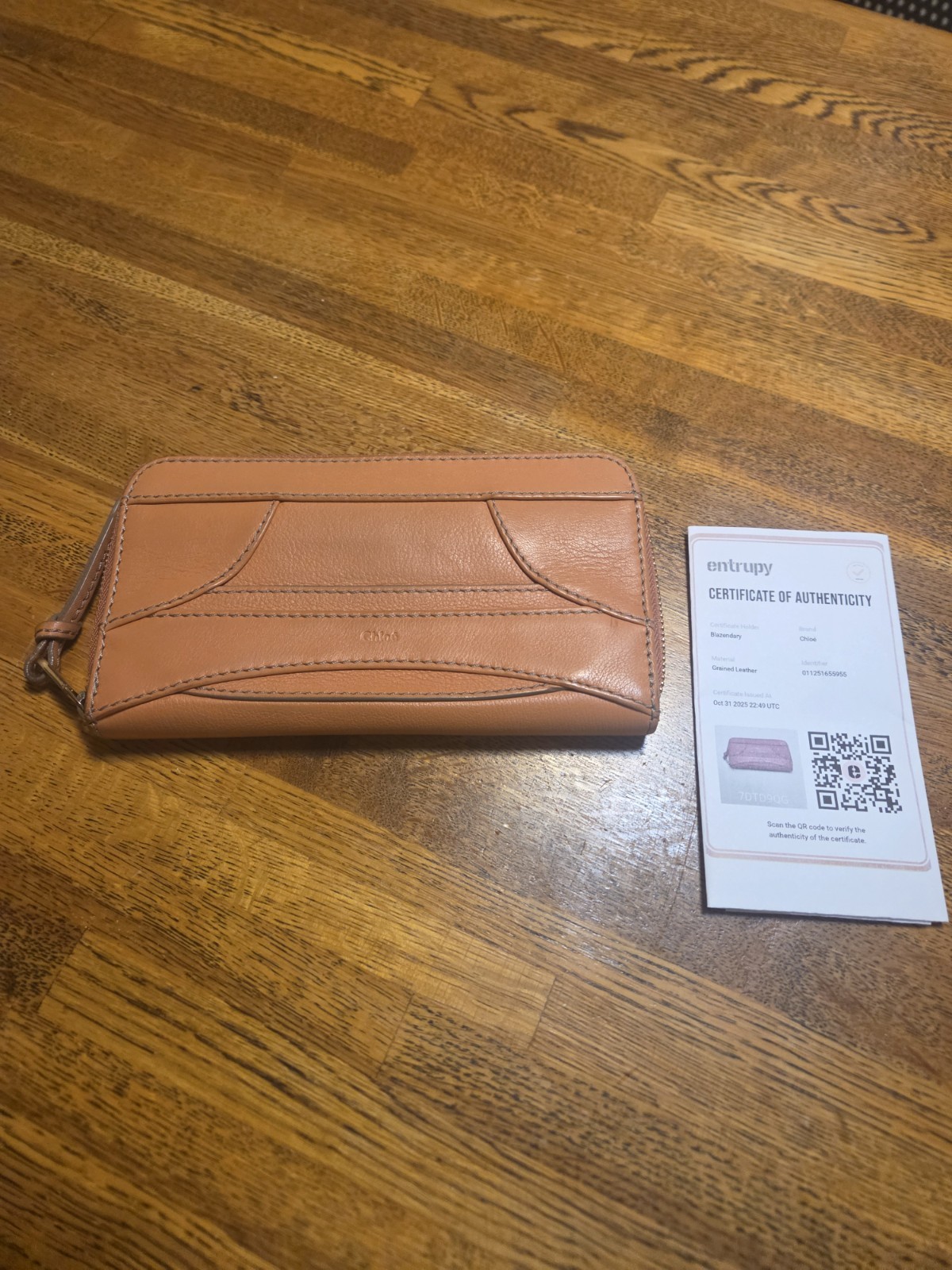 Orange Chloe Continental Wallet