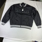 LA Raiders NFL Team Apparel Mens Black Zip Up Jacket Size XXL New With Tags