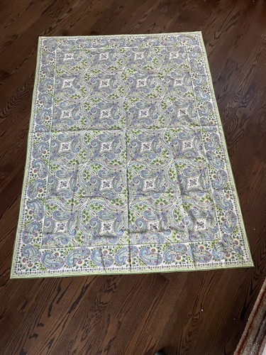 April Cornell Paisley Tischdecke auf Gehrung Ecken 59” x 82” Rechteck EUC - Bild 3 von 9