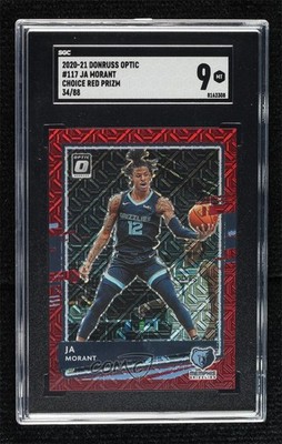 2020-21 Panini Donruss Optic Choice Red Prizm 34/88 Ja Morant #117 hs9