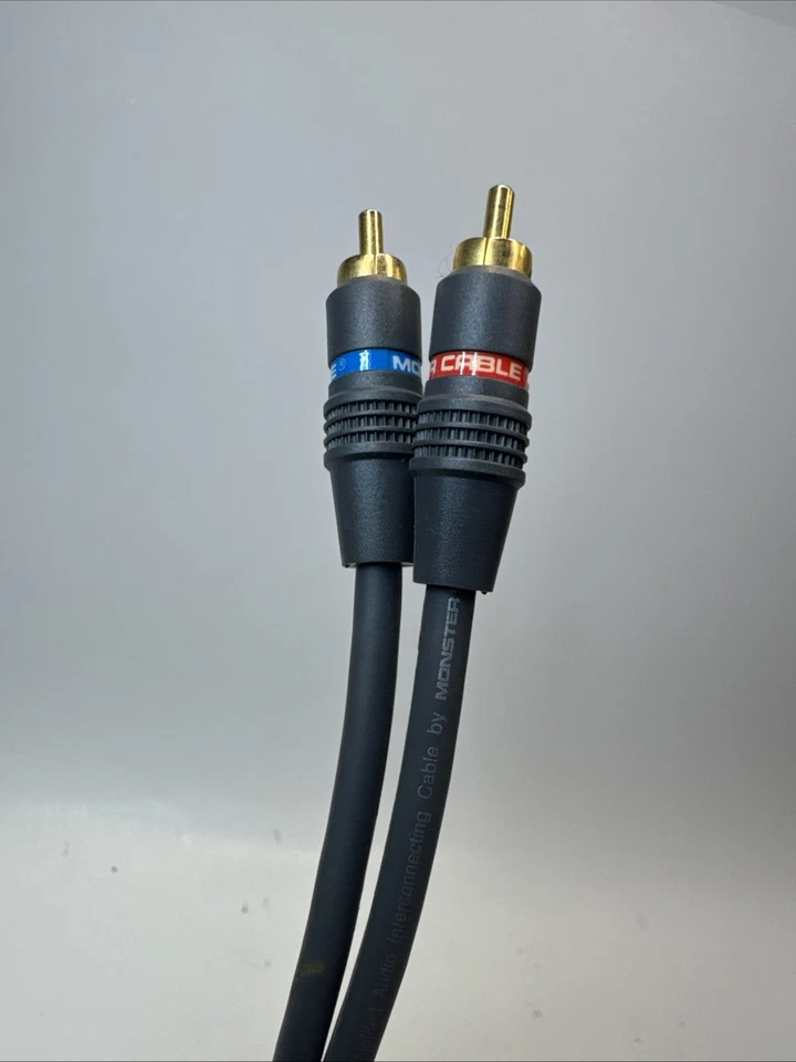 Cable de audio Monster Interlink 100 RCA, 2 metros 6,7 pies RCA a RCA enchufes cable Foto 2 de 3