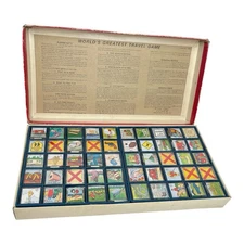 Vintage Worlds Greatest Travel Game 1980 J & J Company 50 Cube Car Train Bus Toy