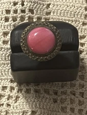 Antique Victorian Pink Porcelain Top Picture Nail