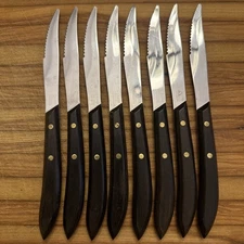 DEXTER RUSSELL Stainless USA STEAK KNIVES - Set of 8 Vtg Rosewood