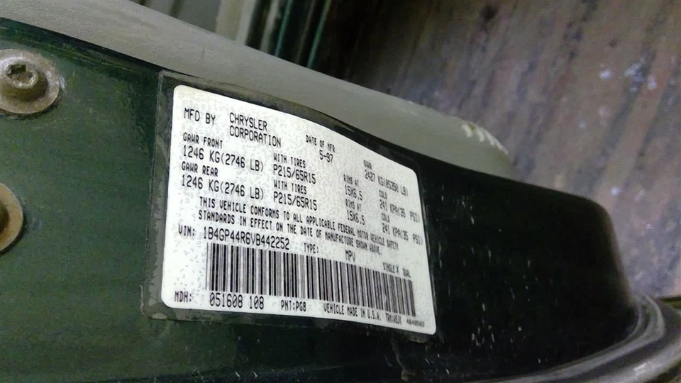 Dash Panel Fits 96-00 CARAVAN 1677606 Foto 3 de 4