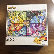 Eevee Evolutions 500 Piece Jigsaw Puzzle High Quality Colorful Collage USA Made