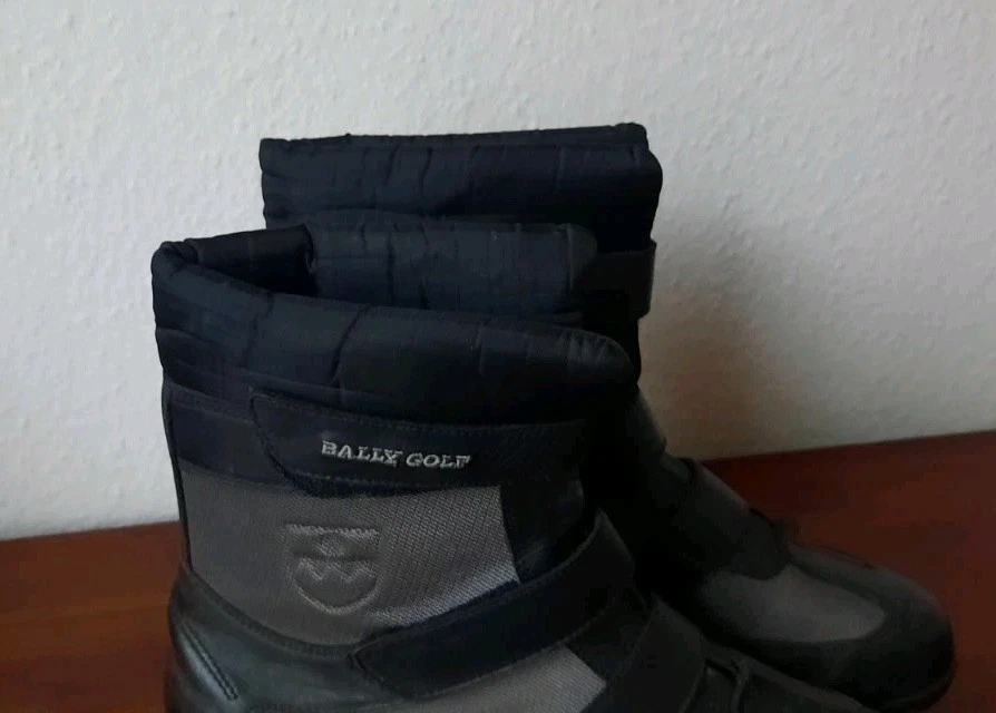 ⛳️ Golf Schuhe Stiefel BALLY GOLF Klett Reißverschluss Gr.41 Schwarz Grau  - Bild 2 von 4