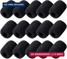 15 Pack Foam Microphone Windscreen, Lapel Headset Microphone Sponge Mini Foam Co