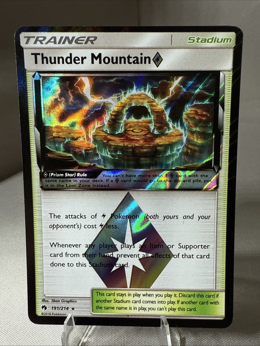 Thunder Mountain Prism Star 191/214 Sm-Lost Thunder Holo NM