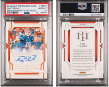 2024 National Treasures Tim Tebow Treasured Moments AUTO GOLD /10 PSA 10 (POP 1)