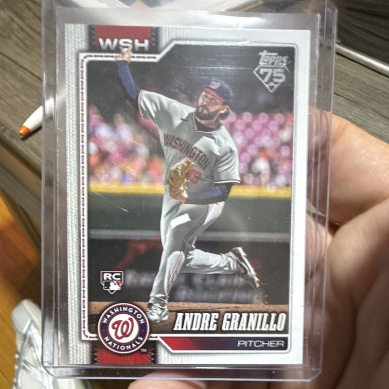 Topps 2026 series 2 Andre Granillo Rookie Washington Nationals #75 Baseball Card