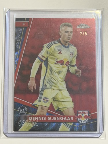 2024 Topps Chrome Mls - Dennis Gjengaar #55 Red Shimmer Refractor /5 (RC)