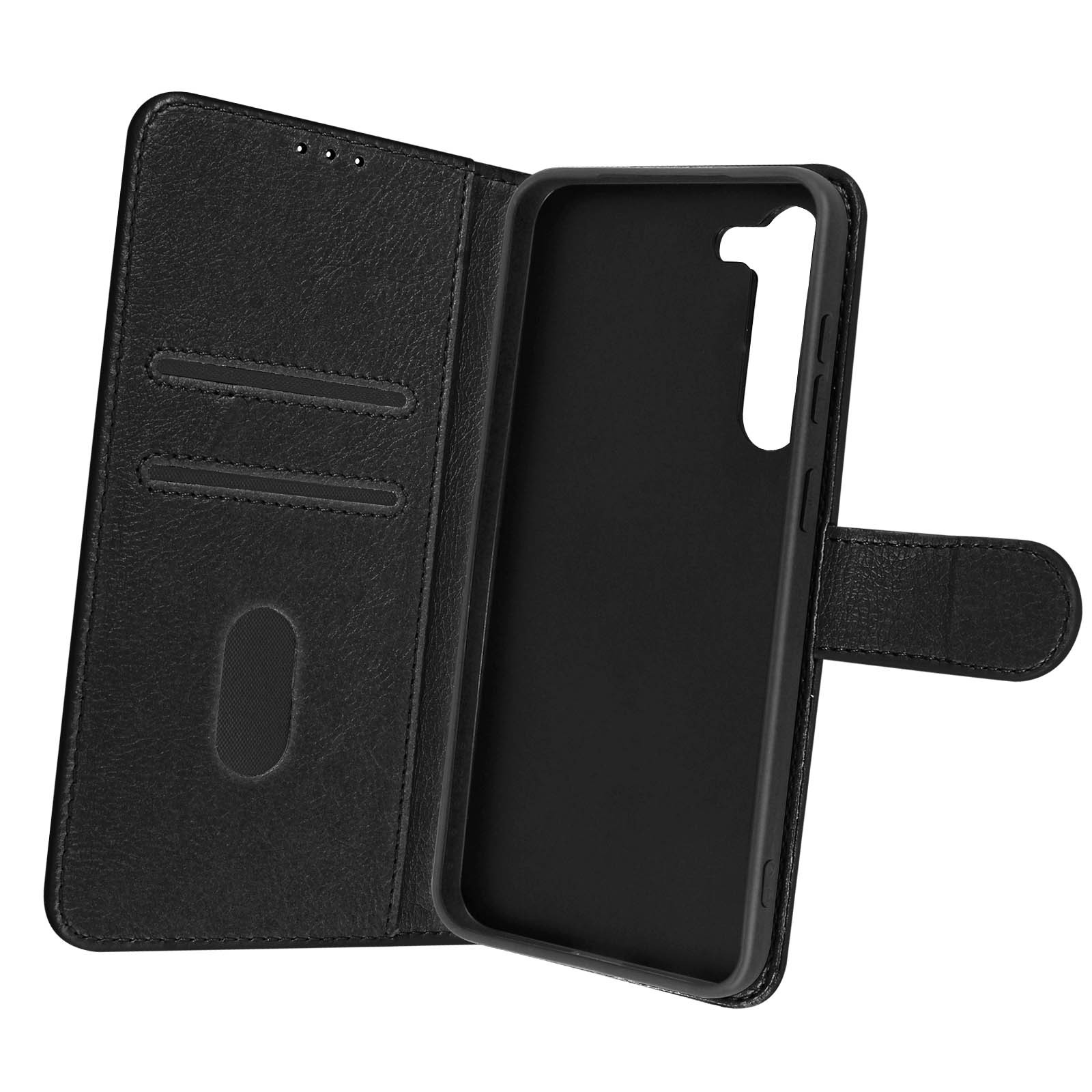 Coque portefeuille Galaxy S23 Plus antichoc et support vidéo intégré à rabat magnétique