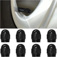8PCS Car Tire Valve Stem Caps, Aluminum Alloy Vehicle Wheel Valve Stem Cover Set