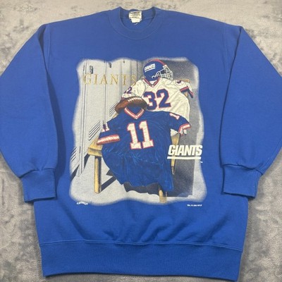 Vintage 1994 New York Giants Sweatshirt Mens Large Blue Nutmeg Football NFL
