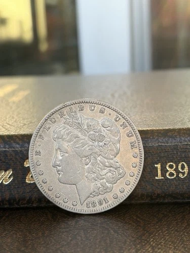 1891 cc Morgan Silver Dollar $1 Circulated Business Strike 0.9 Fineness US Coin
