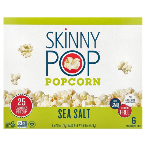 Popcorn, Sea Salt, 6 Bags, 2.8 oz (79 g) Each
