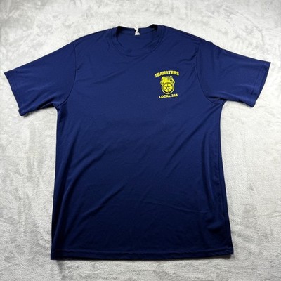 Teamsters Local 344 Mens XL Expert Performance T-Shirt Wisconsin Navy USA