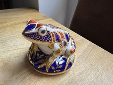 Royal Crown Derby Frosch Briefbeschwerer 1998 Imari Gold Stopper 1. Qualit&auml;t