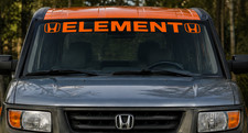 Orange Windshield Vinyl Banner Compatible With Honda Element - Vinyl Graphics