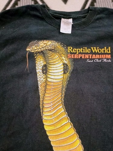 Vtg Reptile World Serpentarium Saint Cloud FL Tshirt Size Medium Ready To Ship - Picture 2 of 7