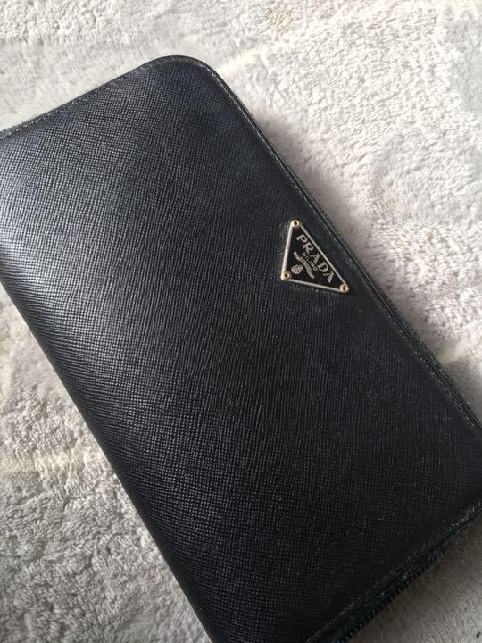 Prada Leather Long Wallet for Men & Women
