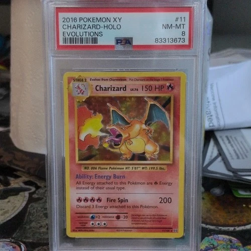 Pokémon Charizard 11/108 Evolutions Holo Rare PSA 8 2016 English TCG