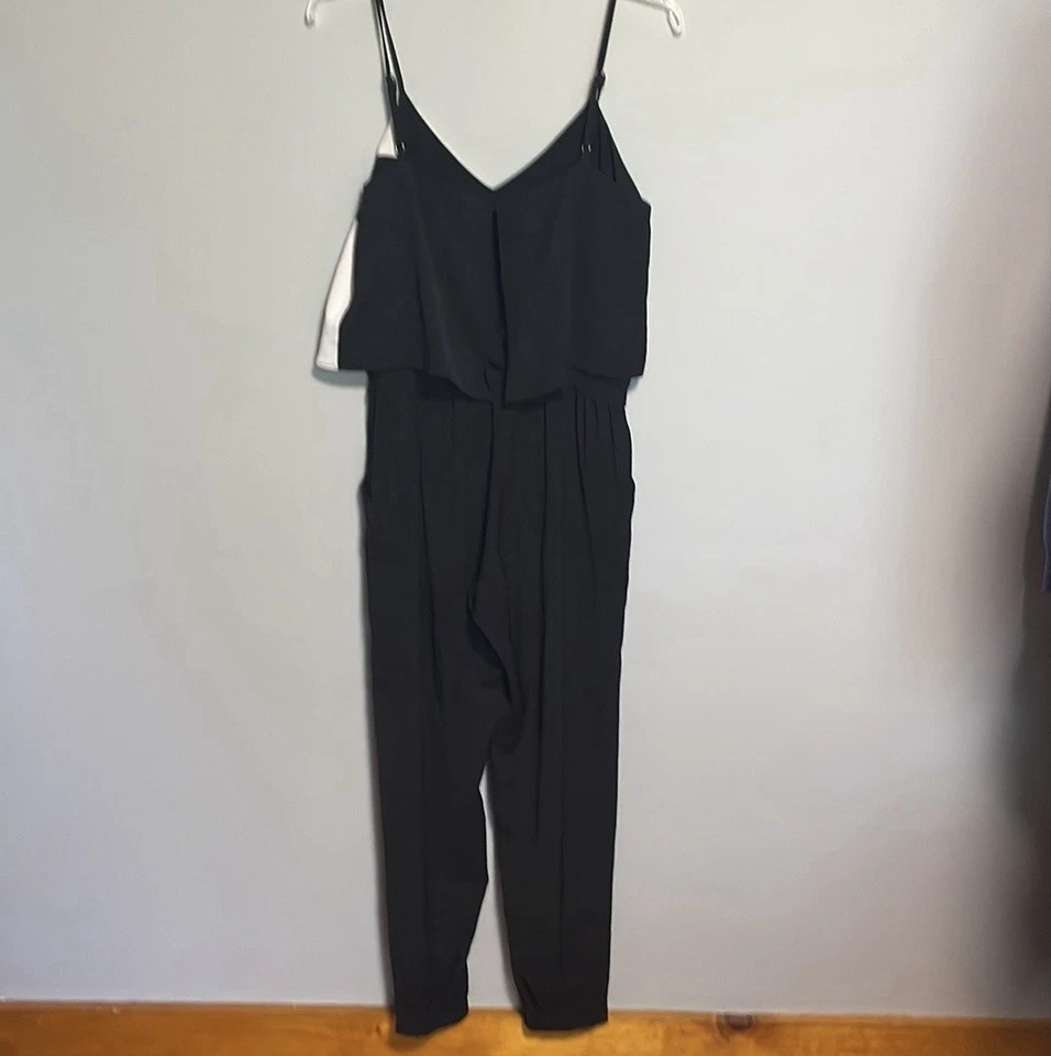 Mono Jogger Parker Negro/Blanco Color Block Frida Sin Mangas Talla 00 Nuevo sin Etiquetas Foto 4 de 4