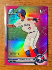 2022 Bowman Chrome Martin Gimenez Pink Refractor #BCP-97 080/199 Blue Jays
