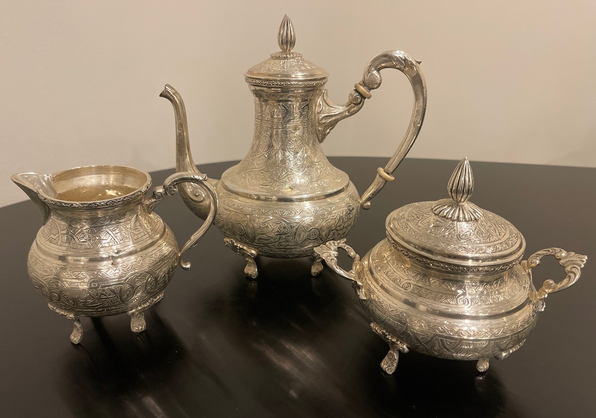 【KOTA310　２枚セット】antique tamiser タミゼ Antique Exquisite 900 Sterling Silver Egyptian Embossed