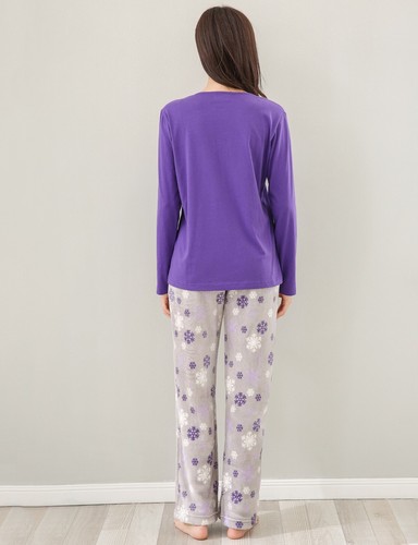 RH Pajama Set Women's Pajama Printed Comfy Fleece Long Sleep-Lounge PJ RHW2864 - Picture 15 of 16