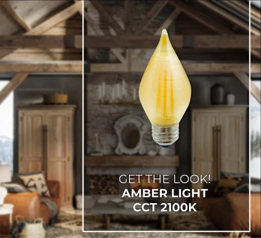 Diodesy 4PK LED Spunlite Light Bulb Satin C15, E26, All Dimmer, 2100K, 4W, 40W - Image 3 of 3