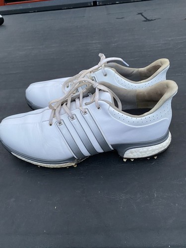 Adidas Tour360 Boost White Leather Golf Shoes Mens Size 11 - Picture 2 of 7