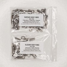 SUZUKI GSX 1100 G 1991-1995 Kit n°1 vis BTR inox carburateur GSX1100G
