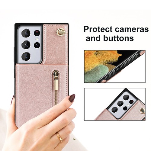 Cross Body Zipper Card Slot Wallet Phone Case for iPhone 15 16 & Samsung S23 S24 - Picture 5 of 15