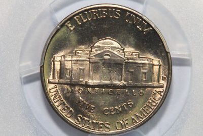 1938-D Gold Toned Jefferson Nickel Five-Cent Piece PCGS 1938-D Gold Toned Jefferson Nickel Five-Cent Piece PCGS