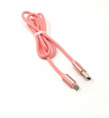 System-S USB Kabel Typ Micro zu Typ A 90 cm rosa High-Speed Quick Charge 6.5A (M
