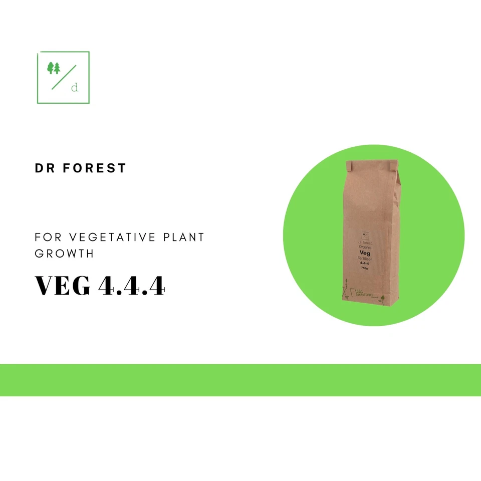 Dr Forest Organic Veg 4.4.4 Fertiliser. Slow-Release for Vegetative Plant Growth - Image 2 of 4