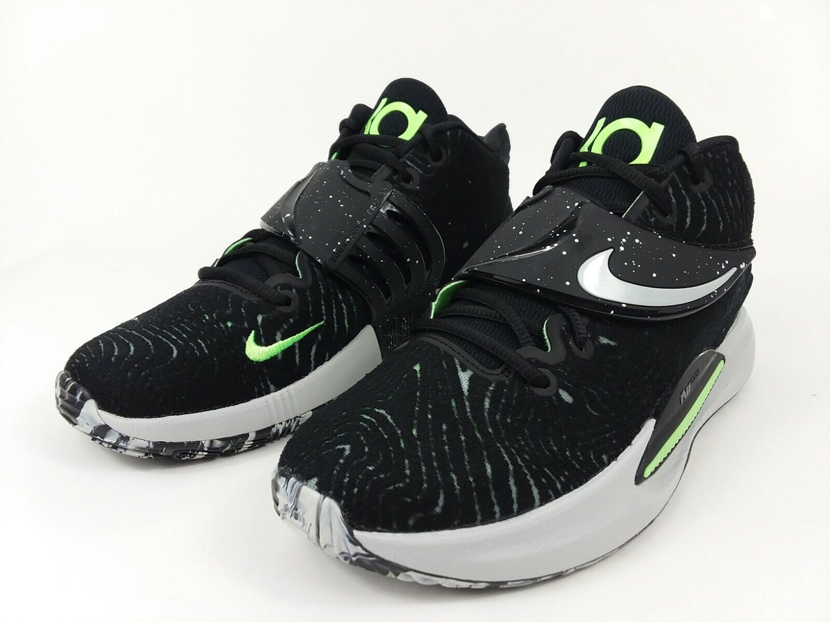 Nike KD14 Basketball Shoes Black Grey Lime Glow White CW3935-005