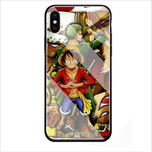One Piece Anime Phone Case For Iphone X Xr Xs 6 6s 7 8 Plus Reinforced Glass 5 Ebay