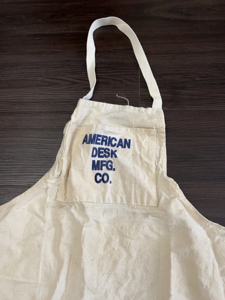 Vintage 1960s American Desk Mfg. Co. Canvas Apron Temple Texas Advertising - Image 3 of 4
