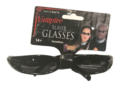 BLACK VAMPIRE SLAYER GLASSES Dracula Sunglasses Matrix Mod Clout Punk Goth Biker