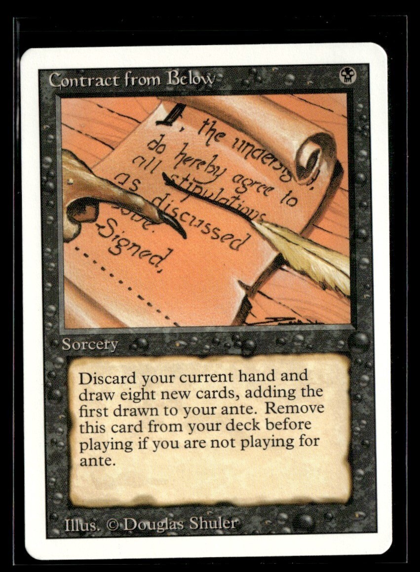 Magic The Gathering Contract From Below Revised Edition Sorcery