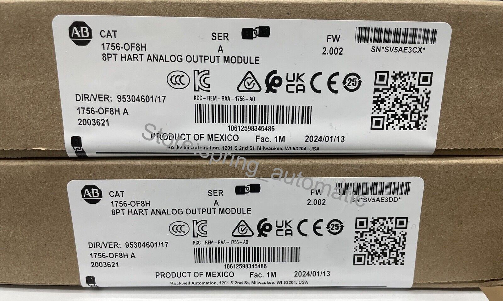 New Allen Bradley 1756-OF8H /A ControlLogix HART Analog Output