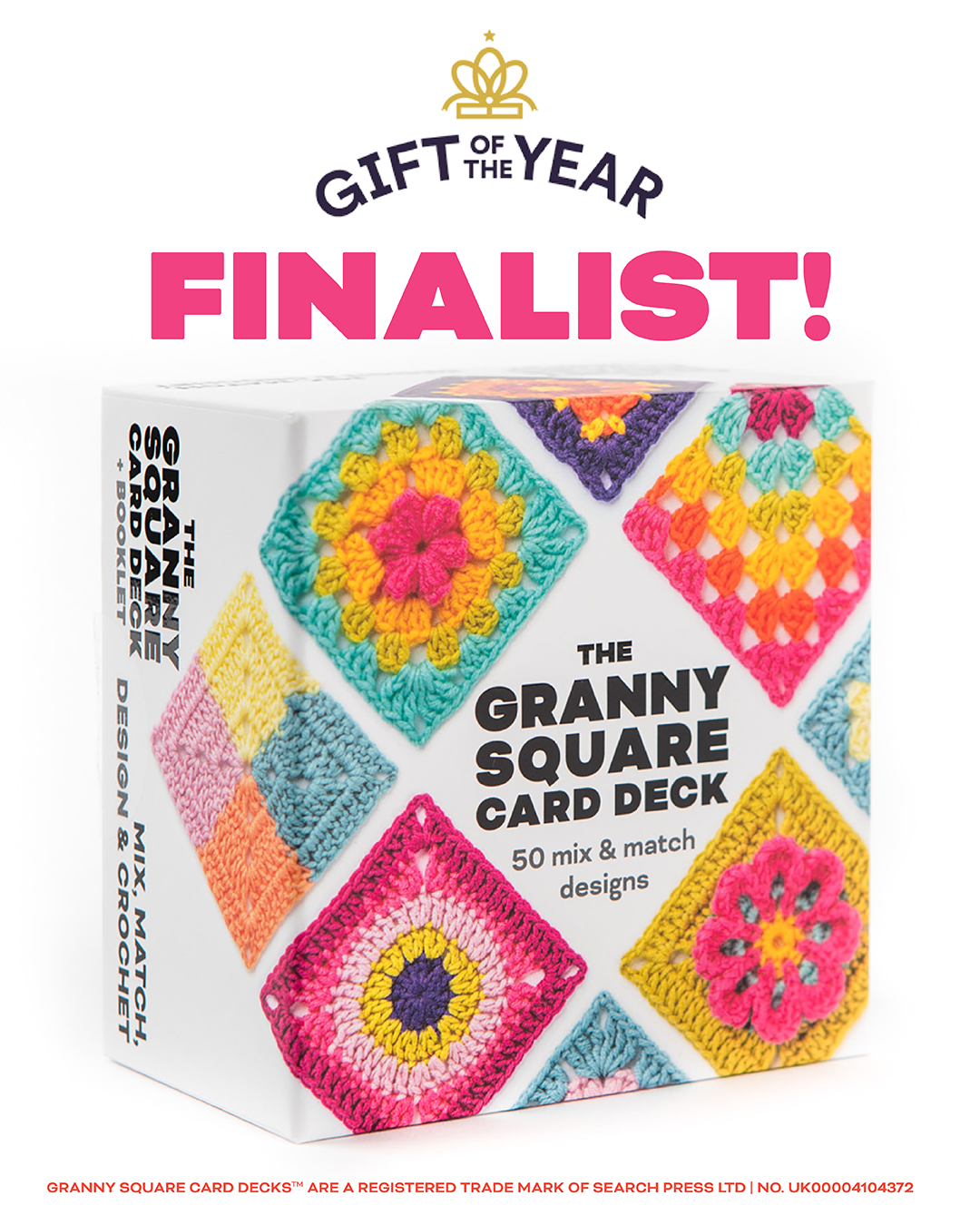 GENUINE NEW The OFFICIAL GRANNY SQUARE CARD DECK from Search Press rrp £14.99