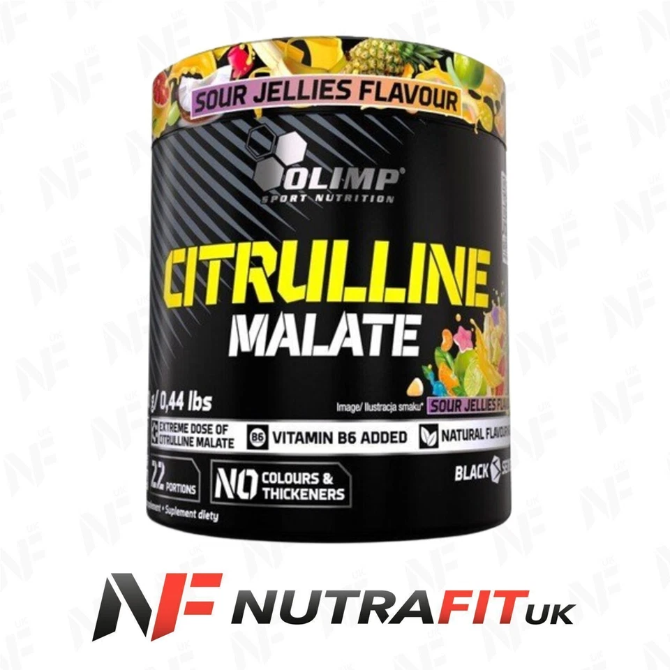 OLIMP CITRULLINE MALATE vitamin B6 pre-workout powder natural flavour 200g