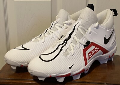 Nike Alpha Menace 3 Shark Football Cleat Red White (CV0582-103