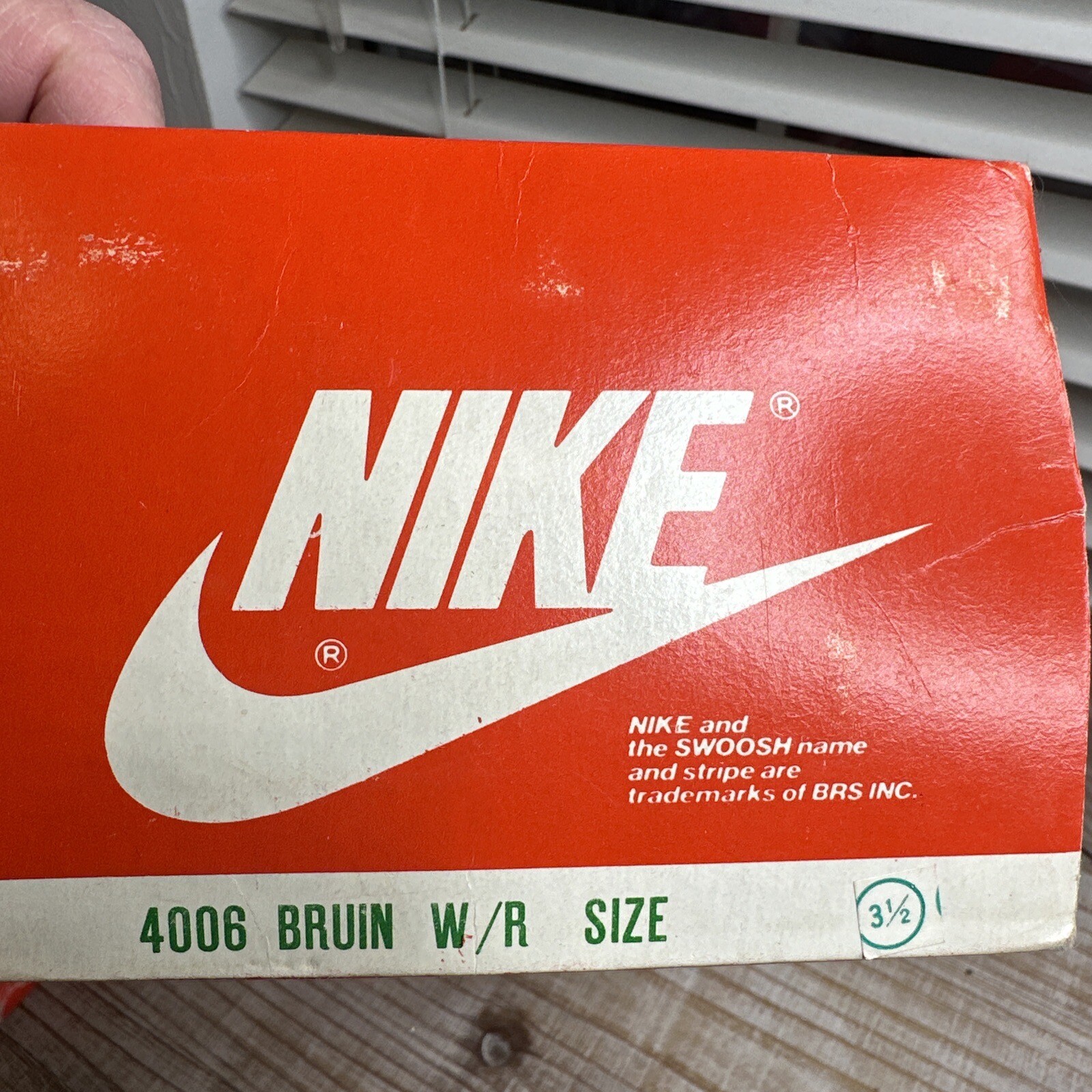 80s Vintage BTTF Nike 4006 BRUIN W/R Marty Mcfly White Red Shoes Size U