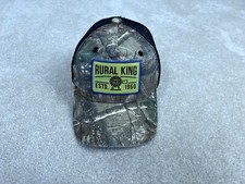 Rural King Hat Cap Boys Snap Back Trucker Mesh Camo Camouflage Real Tree